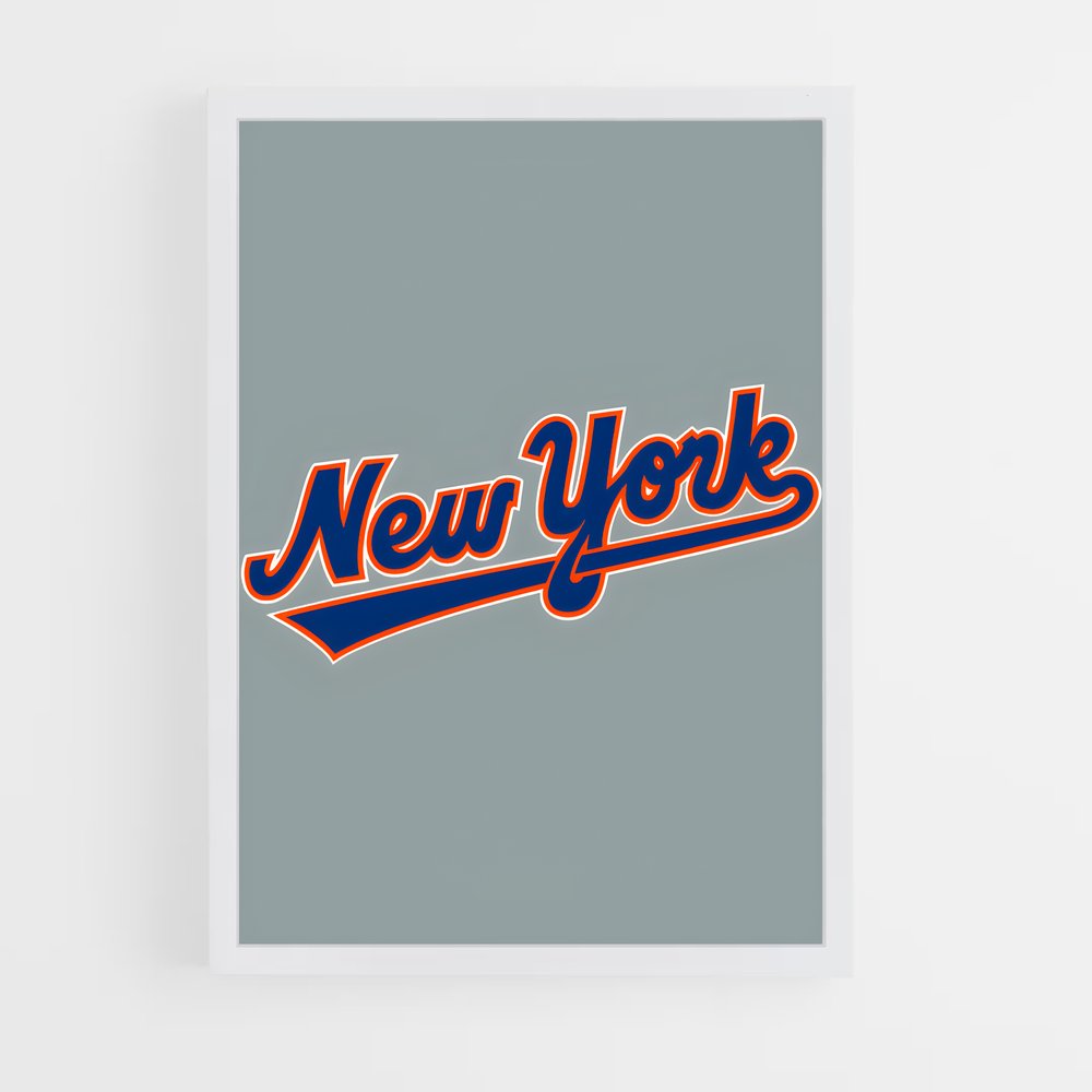 Poster Mets en Flamme – affiche Baseball (vue 3)